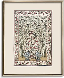 Vintage Textile Wall Art | Light Academia Home Decor | Tapestry Canvas W...