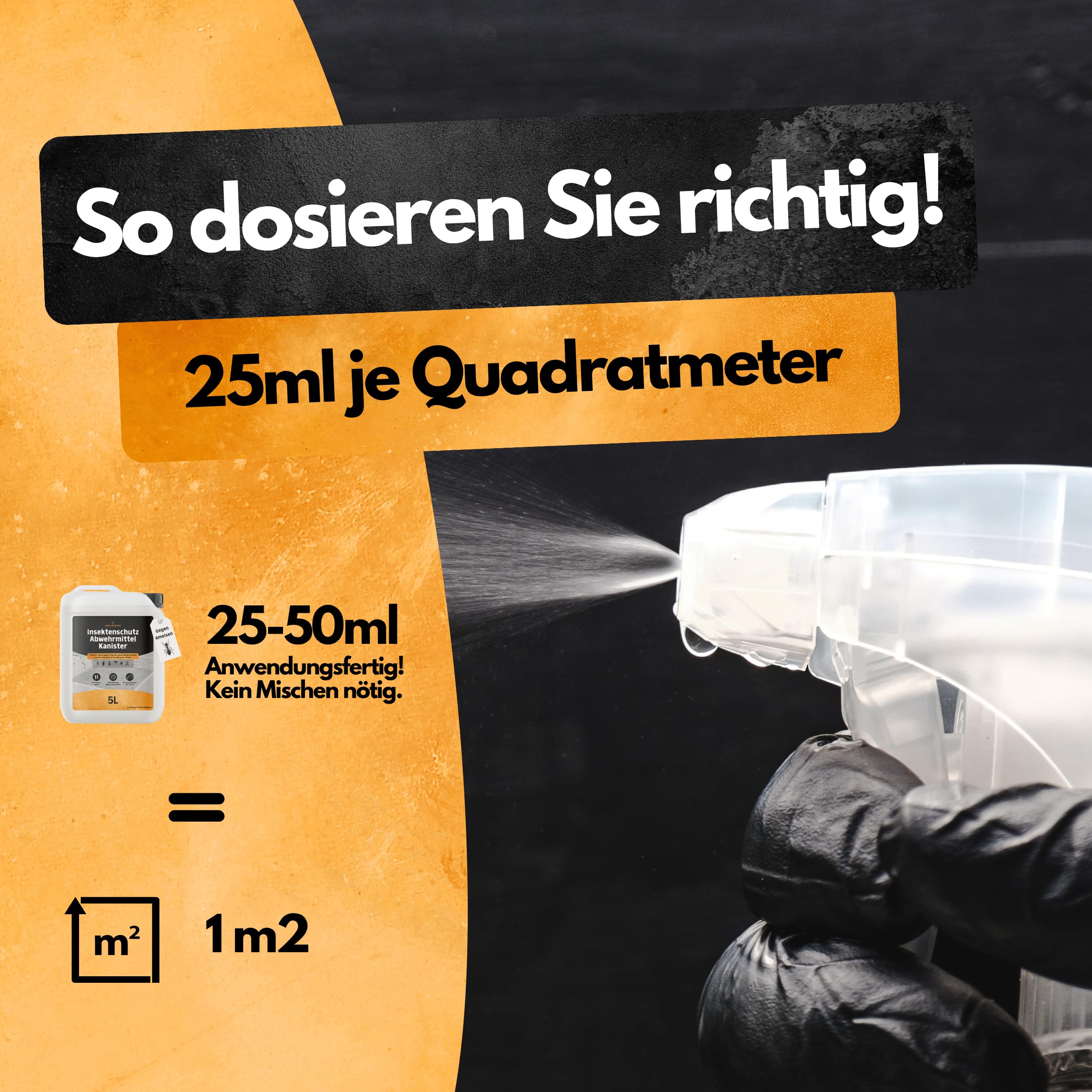 Gegen Asseln! – Insektenschutz Abwehrmittel Kanister – 5 L – Anwendungsfertig – Mittel gegen Kellerasseln & Feuchtigkeitsinsekten – Für Keller, Garage & Terrasse – Langzeitschutz – PT19 Repellent
