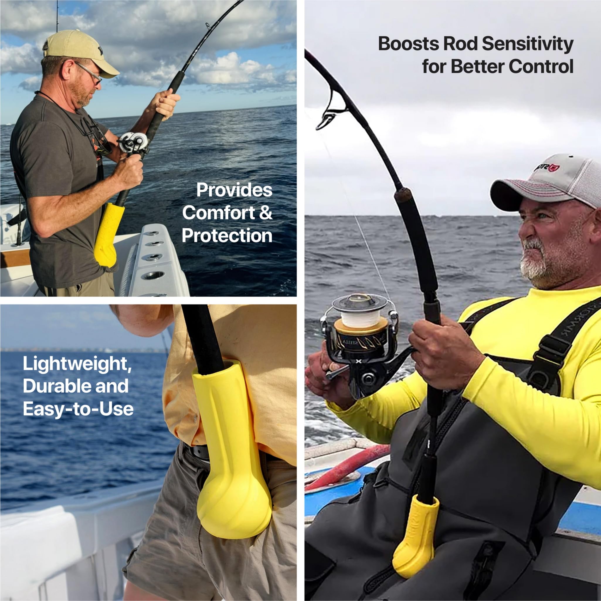 Floating Fishing Rod Butt Cushion Rod Float for Bass Fishing Rods, Rod Butt Pad Comfort Protector Kayak Fishing Accessory for Trout Walleye Redfish Freshwater Rods – Luna Sea Big Bass Cush-It