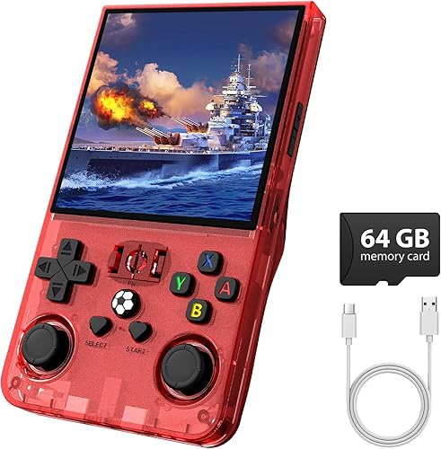 Miniatura 1 de R36MAX - Consola de juegos retro, consola de juegos de mano retro con tarjeta TF de 64 GB, sistema Linux portátil de código abierto, consolas de