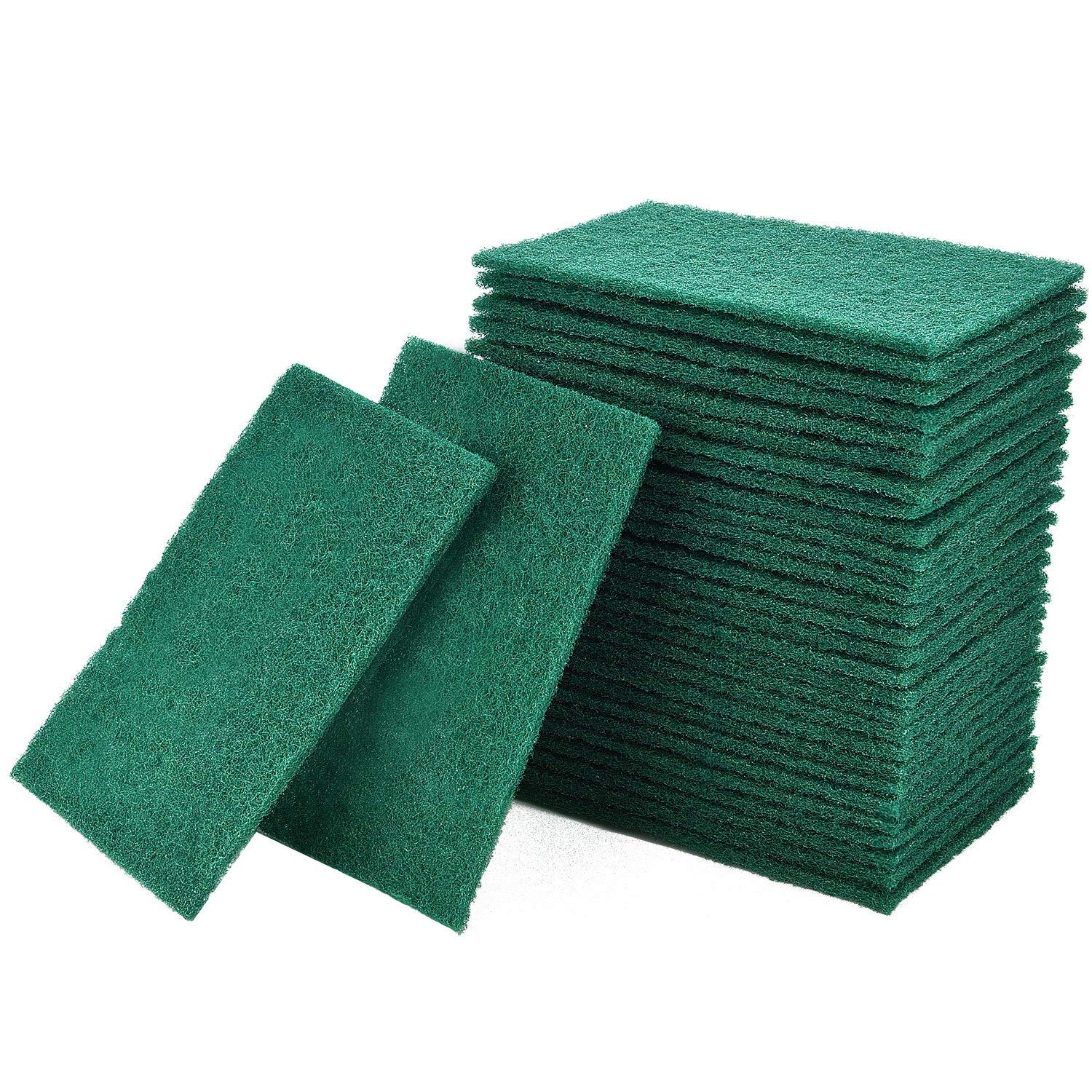 40 Piezas de Esponja de Esponja Sello de Esponja Pads antiarañazos para la vajilla de Cocina Limpieza, Verde