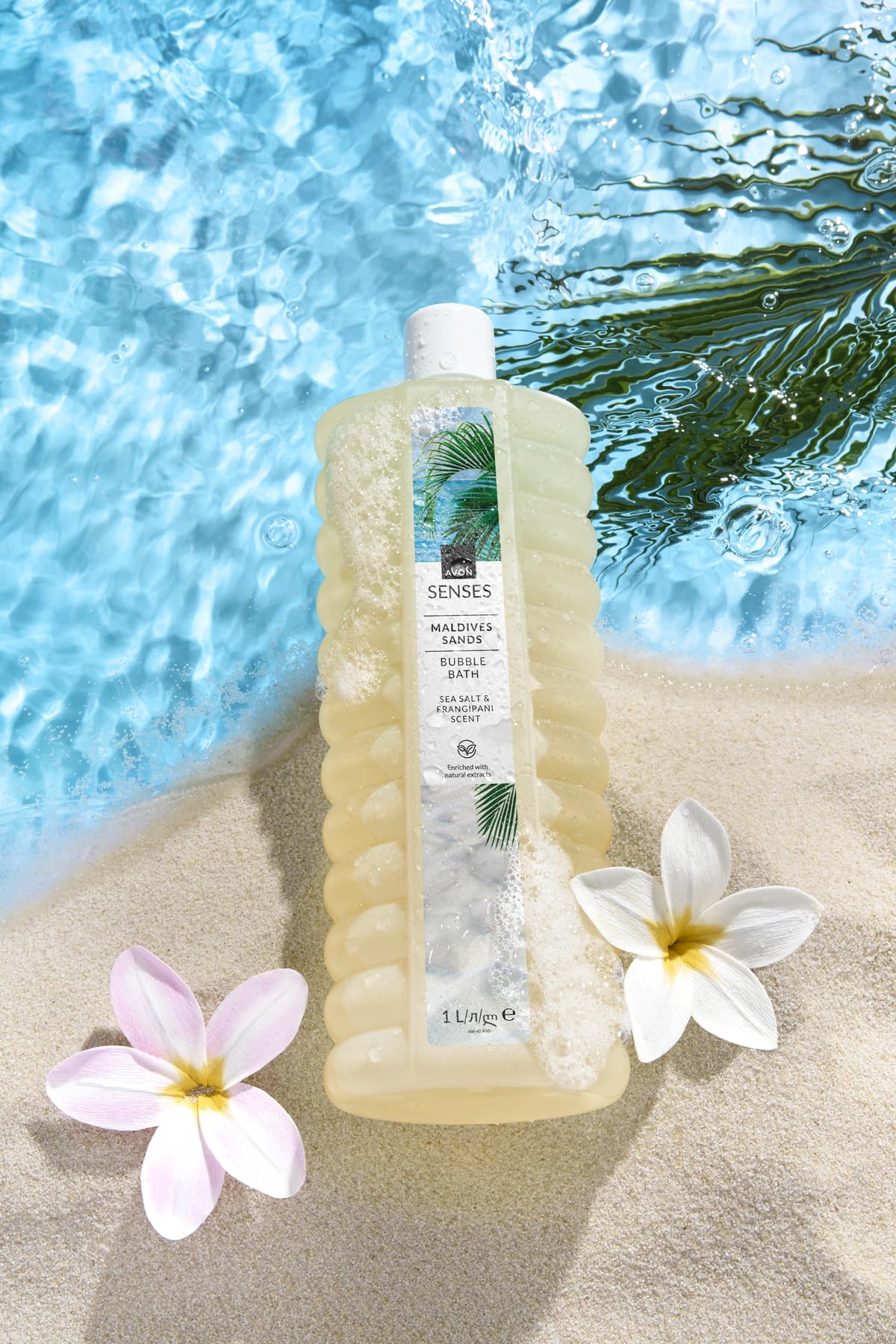 Avon Senses Maldives Sands Deniz Tuzu ve Frangipani Kokulu Banyo Köpüğü 1lt