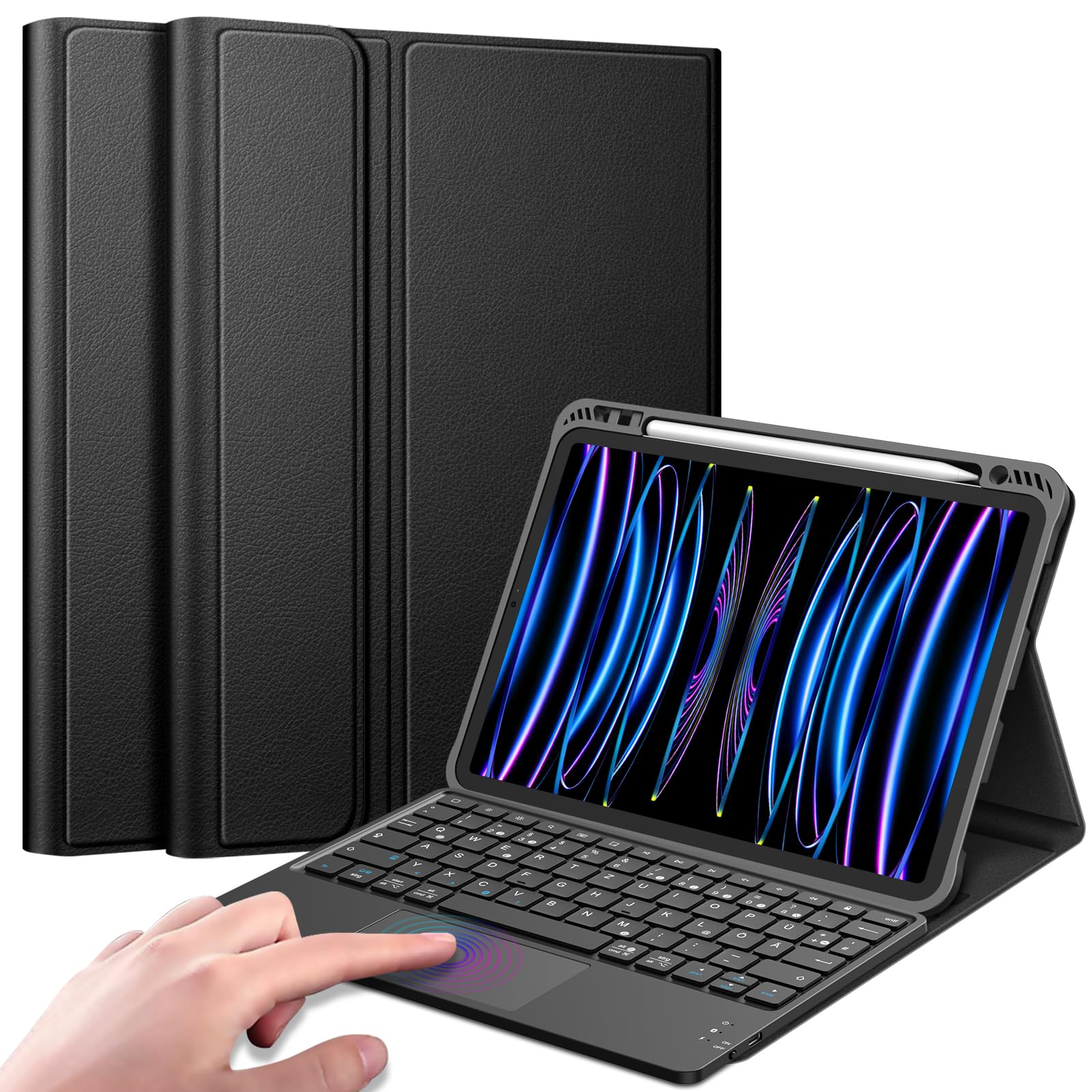 Fintie Abnehmbarer Stifthalter mit Gummiband für iPad-Case –