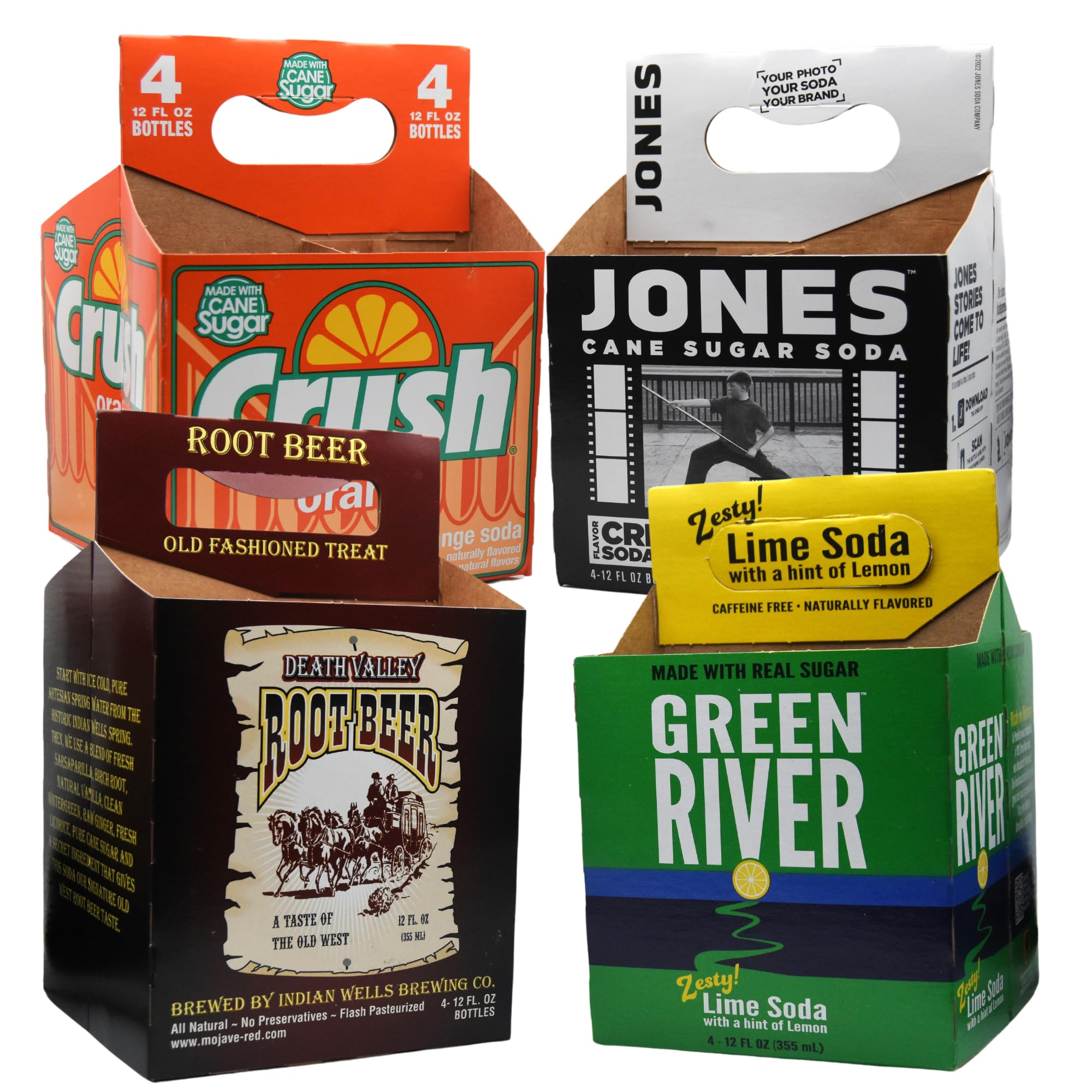 Bottle Carrier with Handle | Great For All Your Beverage Carrying Needs | Cardboard 12 oz Beer Soda Bottle or Coffee Carrier | Assorted Soda Branding Variety Pack (200)