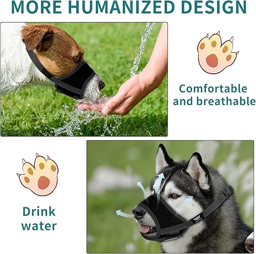 Miniatura 5 de Bozal para perros pequeños, bozal para perros pequeños, bozal para perros pequeños, bozales para perros pequeños para morder, ladrar, masticar,