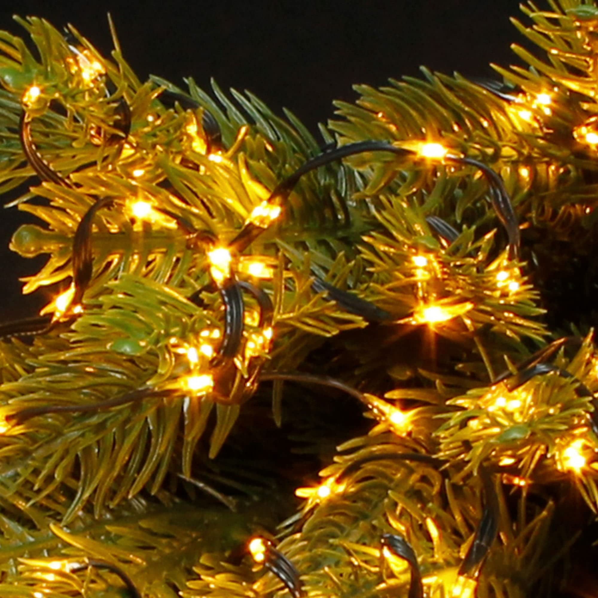 ECD Germany Catena Luminosa a 800 Micro LED 24 m Bianco Extra Caldo 8 Funzioni Alimentazione a Corrente IP44 Impermeabile per Interni Esterni Luci Decorazione Natalizie Grappolo per Albero di Natale