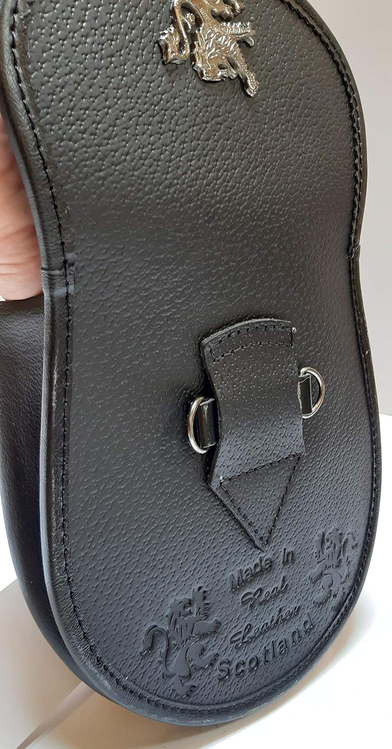 Scottish Kilt Semi Dress Grey Goat Sporran with Rampant Lion & Tassels Caps - Image 6