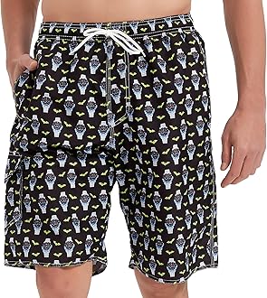 Mens Swimming Trunks Swim Trunks Quick Dry Swim Shorts with Mesh Lining Funny Swimwear Bathing Suits