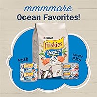 Vista 6 de Purina Friskies Wet Cat Food Pate Ocean Favorites With Natural Salmon, Brown Rice and Peas - (Pack of 24) 5.5 oz. Cans