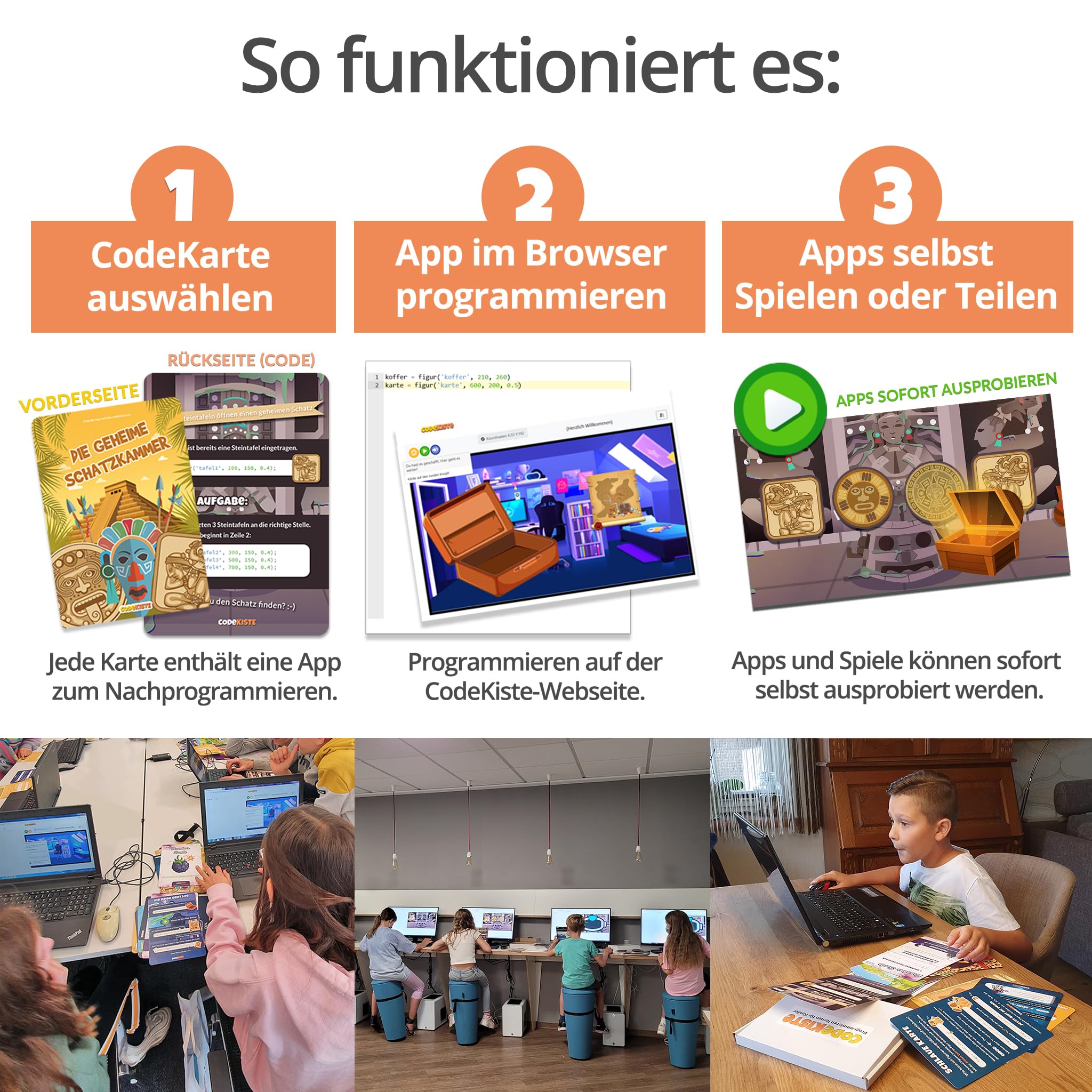 Starter-Bundle (Kiste Nr. 1 bis 3) - Programmieren Lernen für Kinder