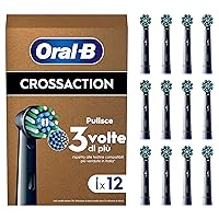 Oral-B Testine Di Ricambio per Spazzolino Elettrico Oral B, Pro Cross Action Nere