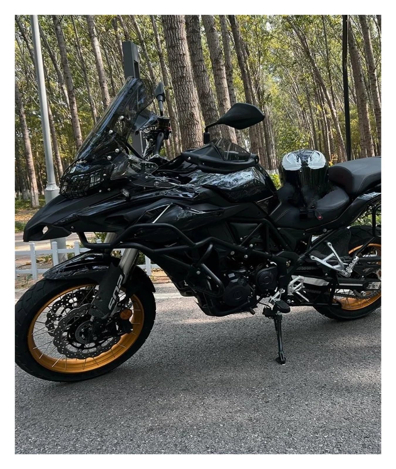 Cupolino per Benelli per TRK502 per TRK502X per TRK 502 502X 552 552X per TRK552X Parabrezza per Moto Parabrezza Deflettori Antivento Parabrezza Moto(Soot 41CM)