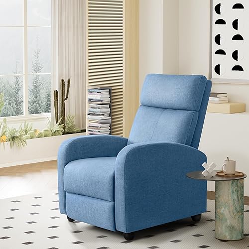 Miniatura 26 de Furniwell Silla reclinable de masaje para sala de estar, silla reclinable ajustable de piel sintética, asiento de cine en casa, moderno sofá Negro