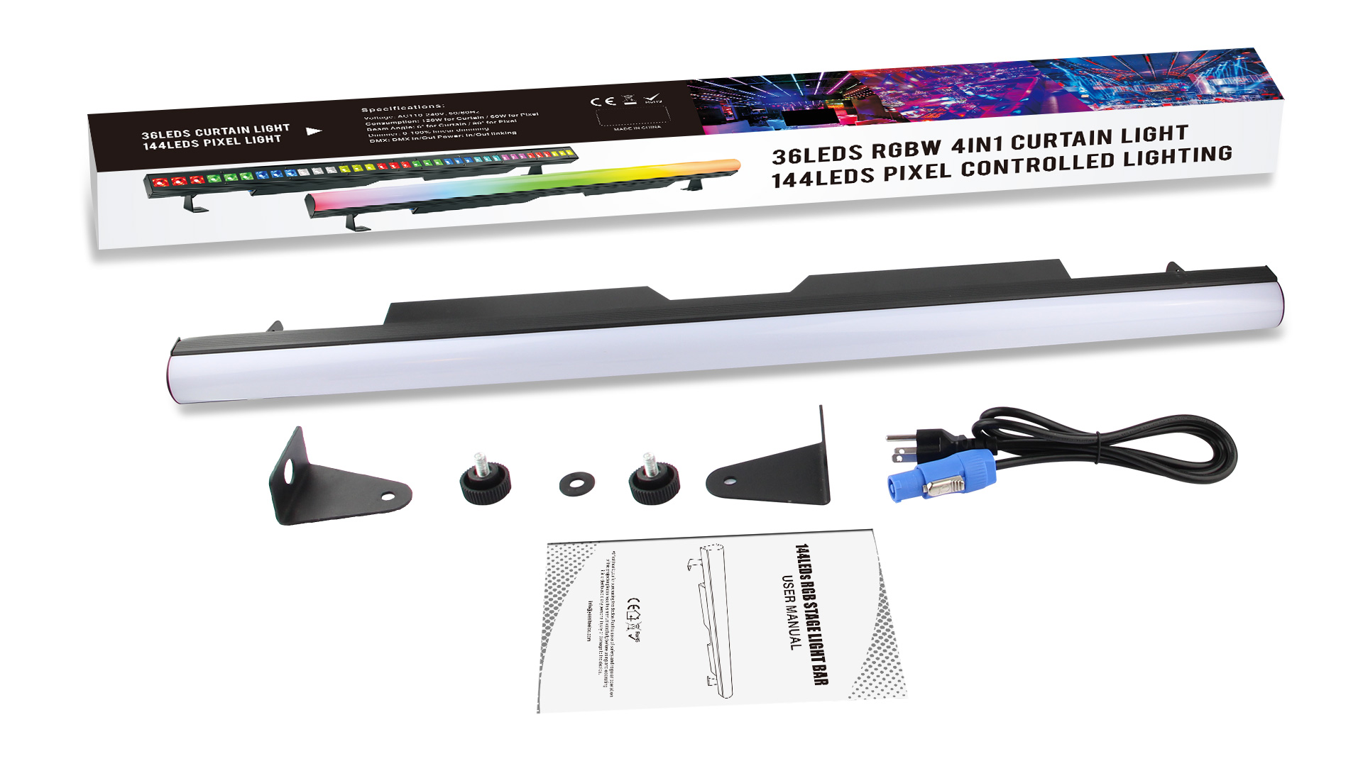 Amazon.com: LED Stage Light Bar: 60W 144LEDs RGB DJ Lights Bar