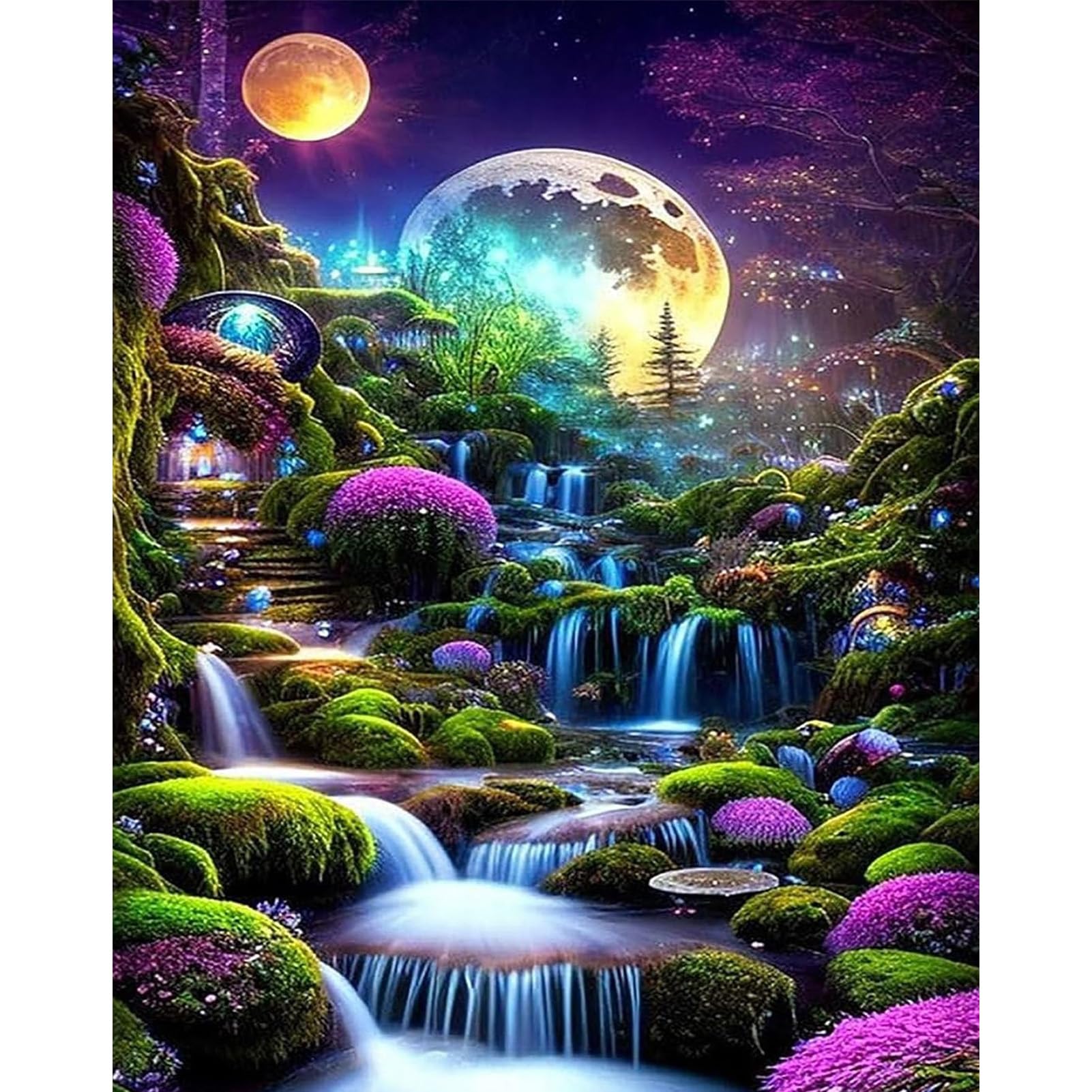 DAERLE Malen Nach Zahlen Erwachsene Ohne Rahmen Skurrile Szenerie, Handgemalt Ölgemälde Kit für Anfänger und Erwachsene, DIY Acrylfarben Handgemalt Ölgemälde Leinwand für Home Decor 30x40cm