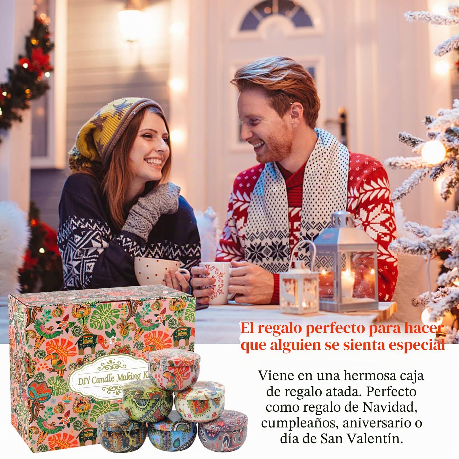 TEPENAR Kit de fabricación de velas para adultos | suministros de fabricación de velas aromáticas de bricolaje, artes y manualidades para principiantes y niños, juego de regalo de velas para mujeres