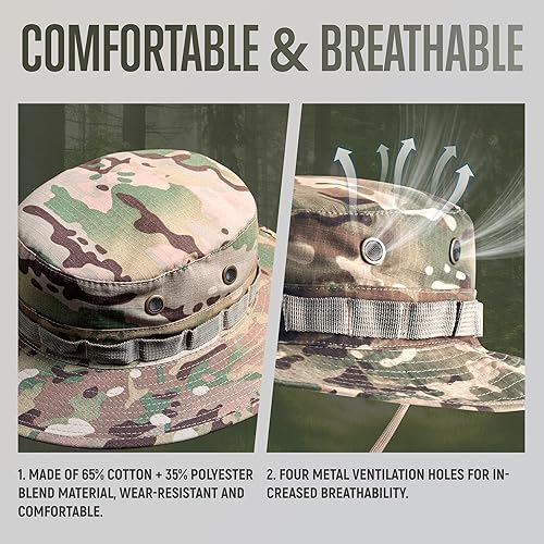 Miniatura 4 de GLORYFIRE Boonie Hat Militar Táctico Boonie Sombreros para hombres y mujeres Caza Pesca al aire libre