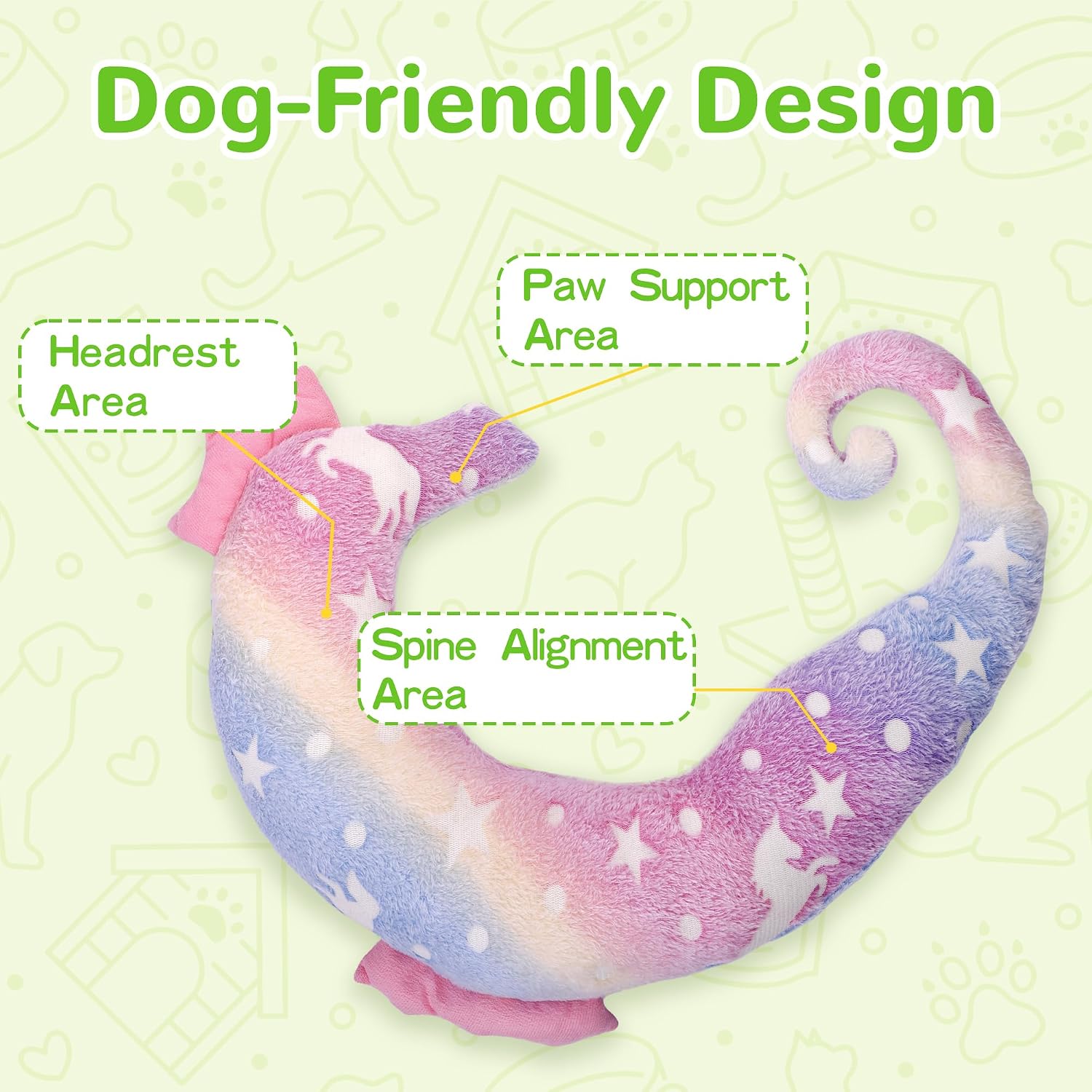 Dog Calming Pillow - Cute Soft Animal Pillow for Dogs, Cats, Kids, Adults, Washable Cozy Relaxing Pet Bed Pillow,