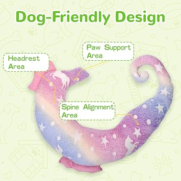 Dog Calming Pillow - Cute Soft Animal Pillow for Dogs, Cats, Kids, Adults, Washable Cozy Relaxing Pet Bed Pillow,