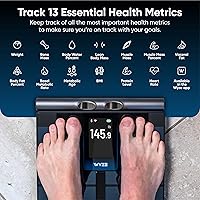 Vista 8 de Wyze Scale Ultra BodyScan - Báscula inteligente con asa, báscula de composición corporal Wi-Fi y Bluetooth para peso, IMC, grasa corporal, masa