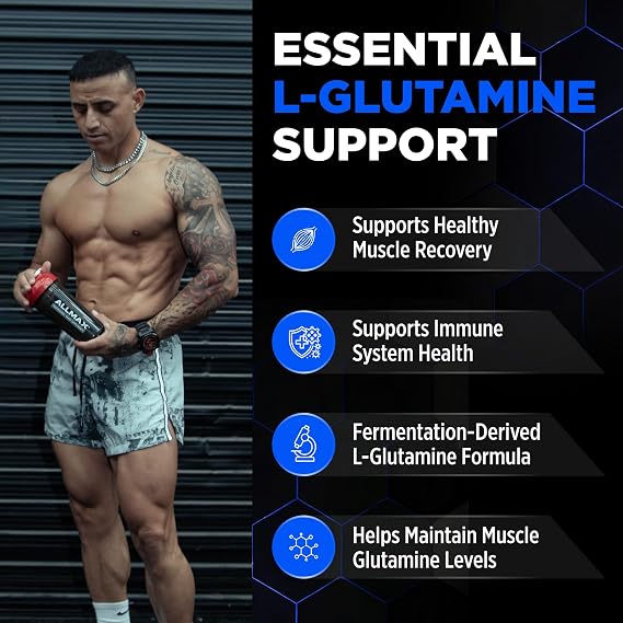 ALLMAX L-Glutamine Powder, Fermented, Unflavored, 100 g