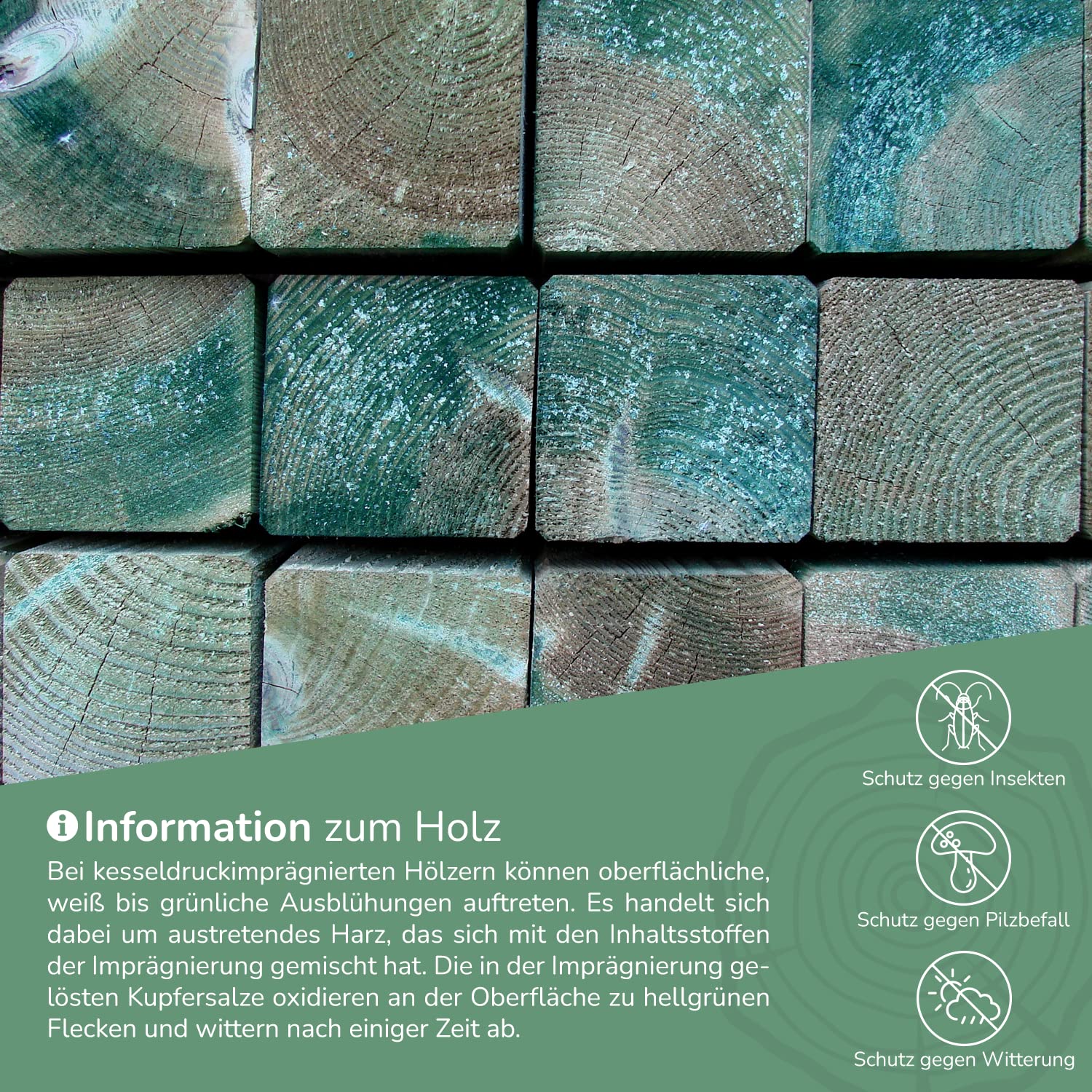 Komposter aus Holz 100x100x70cm, 480l Fassungsvermögen, Stecksystem Bausatz, kesseldruckimprägniert - Steckkomposter, Holzkomposter, ideal für Ihren Garten