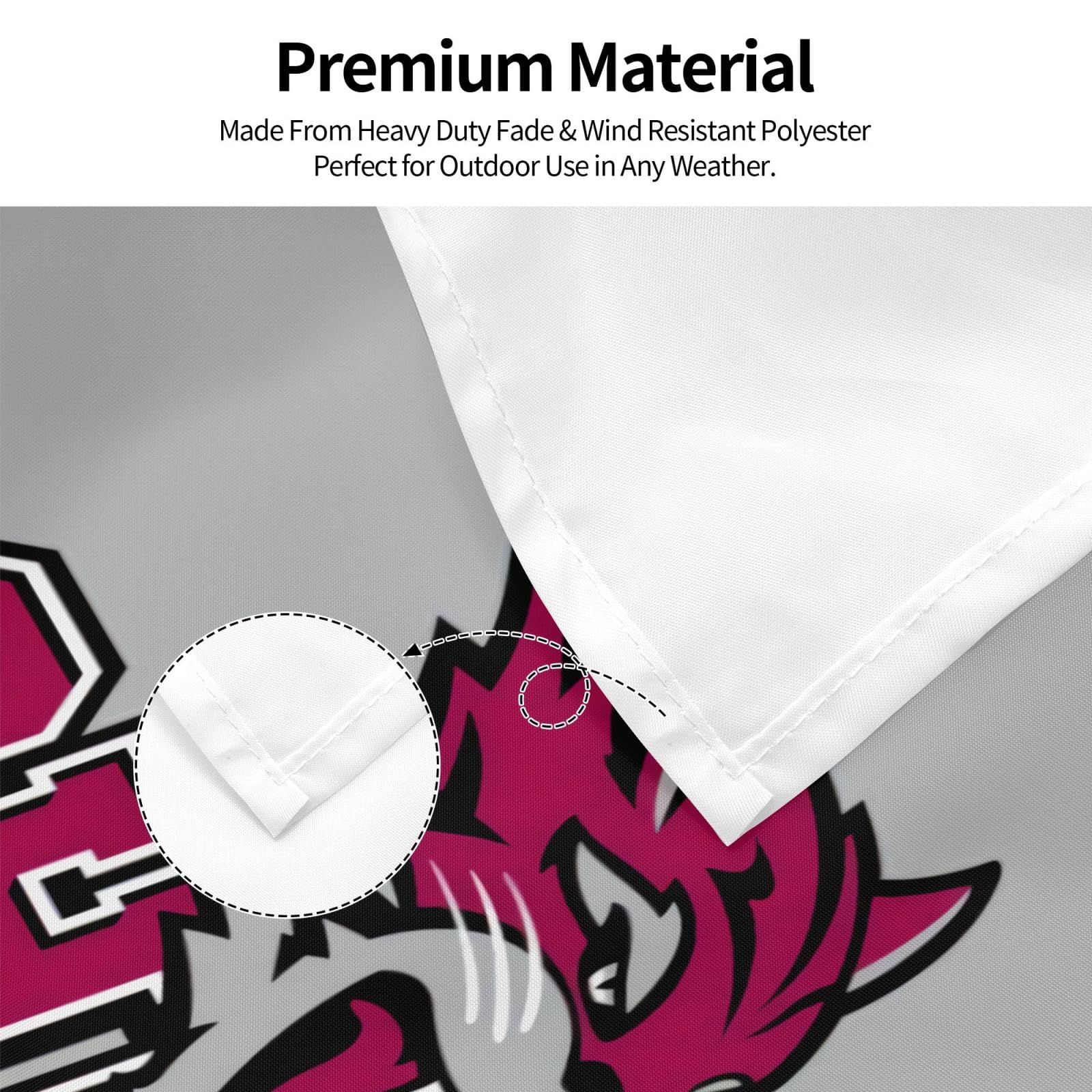CSU Chico Wildcats Flag – 3x5 Feet Polyester College Flag, Indoor/Outdoor, New Branding Style - View #10