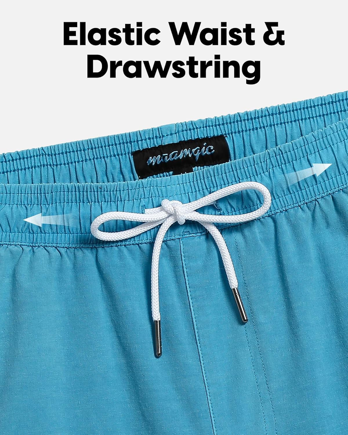 maamgic Men's Swim Trunks with Compression Liner 5.5 inch Beach Shorts Quick Dry Bathing Suits with Zipper Pocket - Image 6