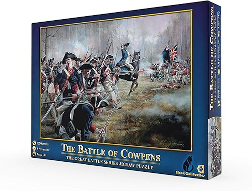 Miniatura 5 de Rompecabezas de 1000 piezas, historia militar estadounidense, batalla de Cowpens, escena de batalla de guerra revolucionaria, cuenta con obras de