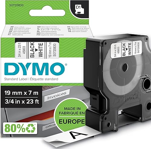 Miniatura 11 de DYMO Cinta de etiquetado duradera D1 para etiquetadoras LabelManager, impresión blanca sobre cinta roja, 1/2 pulgada de ancho x 10 pies de largo, 1