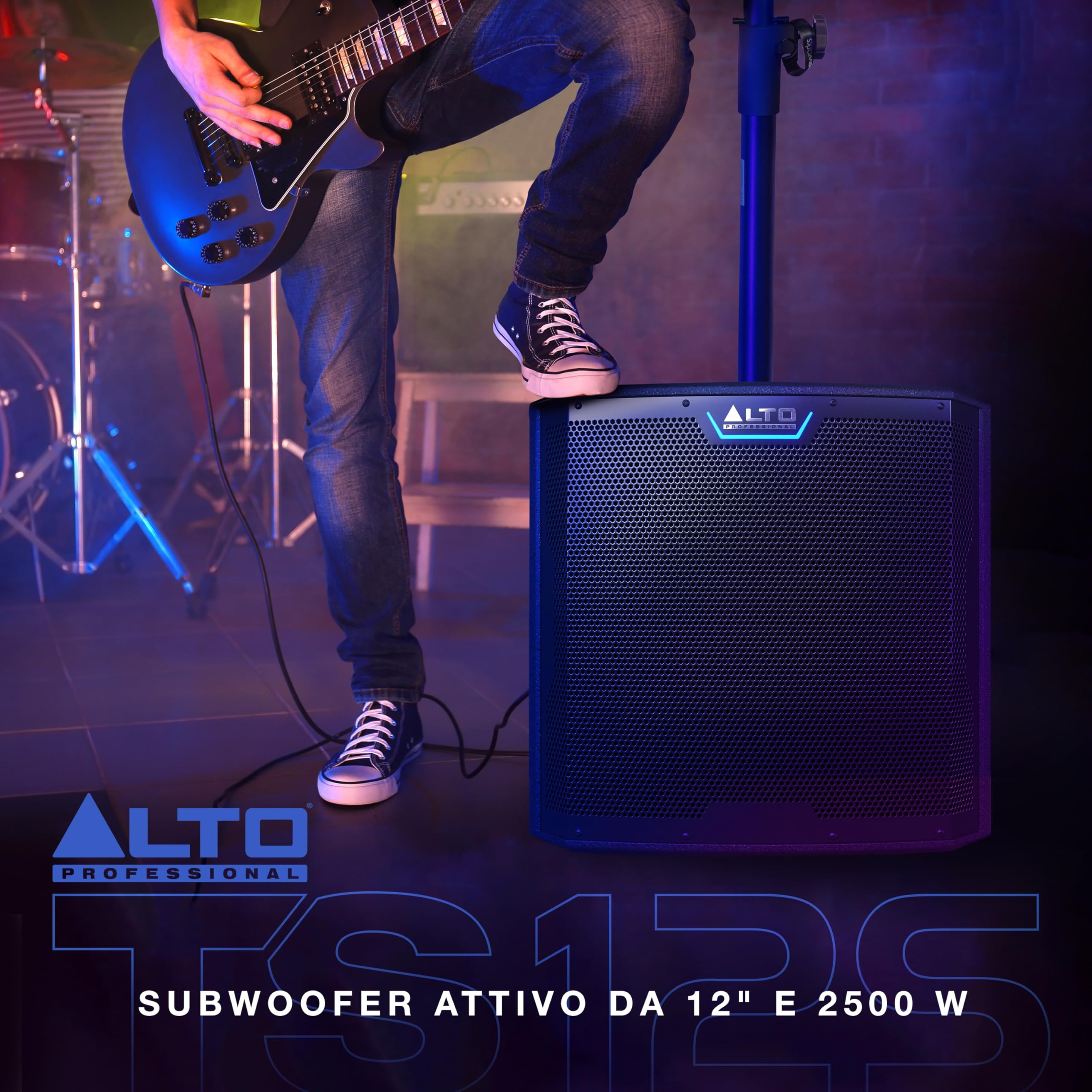 ALTO TS12S Subwoofer da 12" e 2500W, Sistema PA Con 6 Modalità DSP Selezionabili, Easy Setup, 130dB, Bobina da 3", Bassi Superiori | 6 Modalita DSP Selezionabili, Installazione Facile, Uscita 130 dB e Bobina 3" per Bassi di Qualita