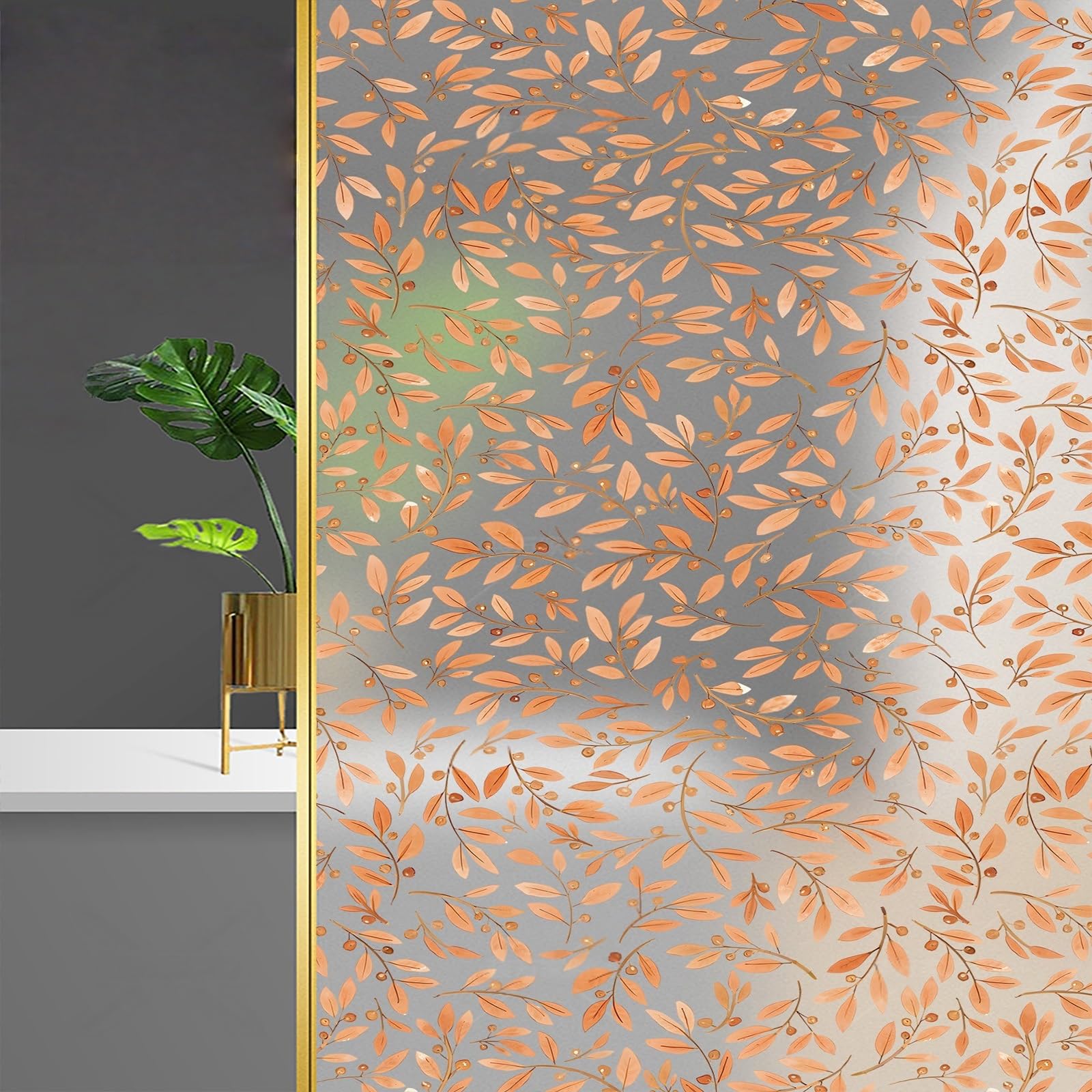 Window Static Cling Non Adhesive PVC Frosted Window Sticker Reusable Light Softening Uv Stickers Decorative Film Waterproof For Bathroom Shower Screens And Kitchen Windows(60x100cm)