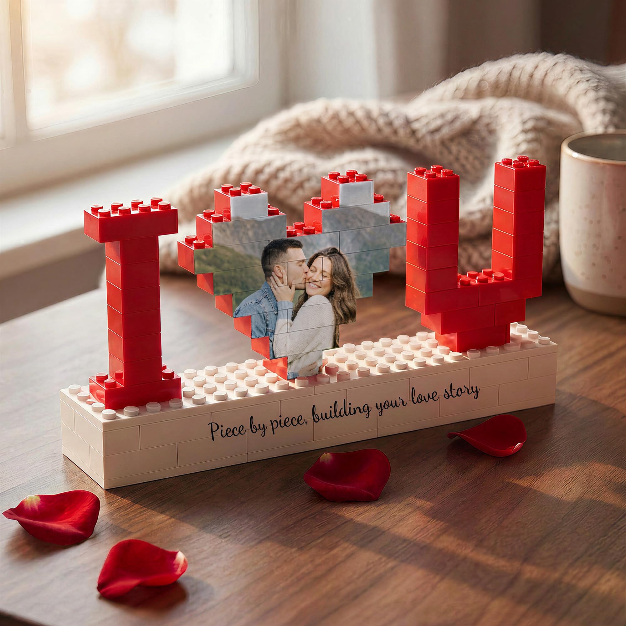 Easycosy Custom Building Bricks Photo Blocks Birthday Gifts for Women Men