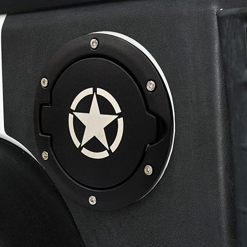 Miniatura 4 de Hooke Road Wrangler JK - Tapa de gasolina para puerta de llenado de combustible compatible con Jeep Wrangler JK y Unlimited 2007-2018