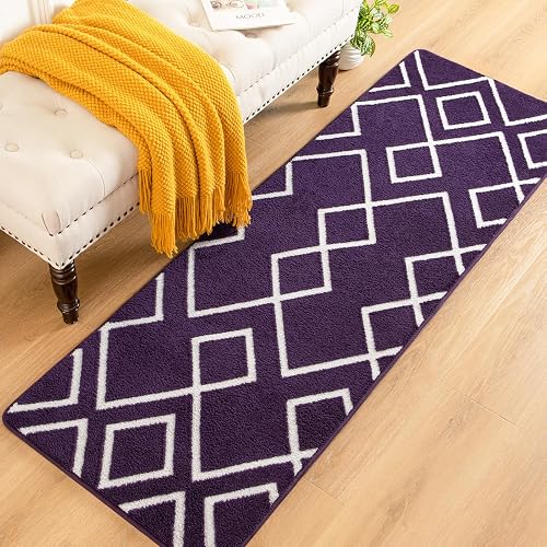 Rtizon Soft Runner Rug 2x6 (Purple and White)