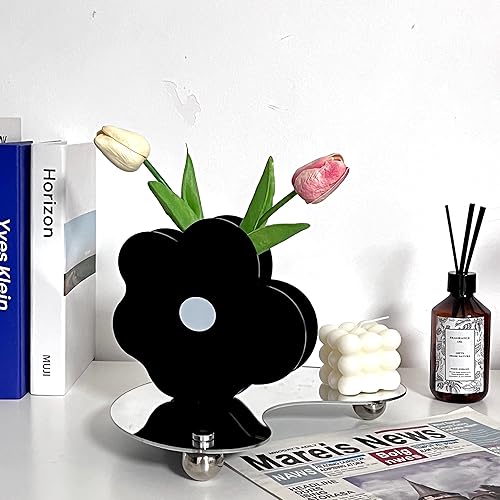 Miniatura 2 de BLOFLO - Florero acrílico en forma de nube negra, florero acrílico moderno, decoración contemporánea para el hogar, oficina, boda