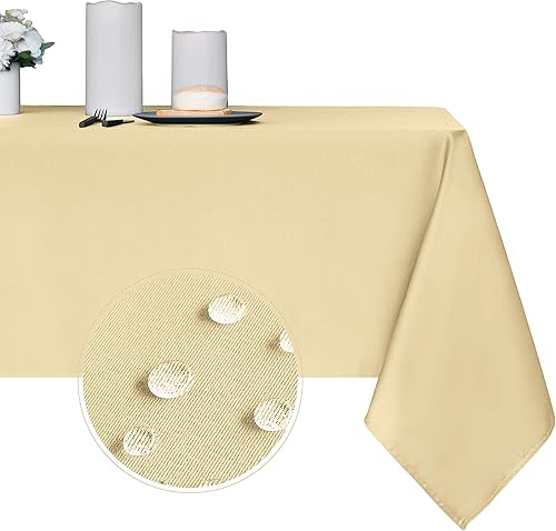 Obstal Mantel rectangular de microfibra a prueba de derrames y resistente al agua y al aceite, de tela decorativa para uso exterior e interior