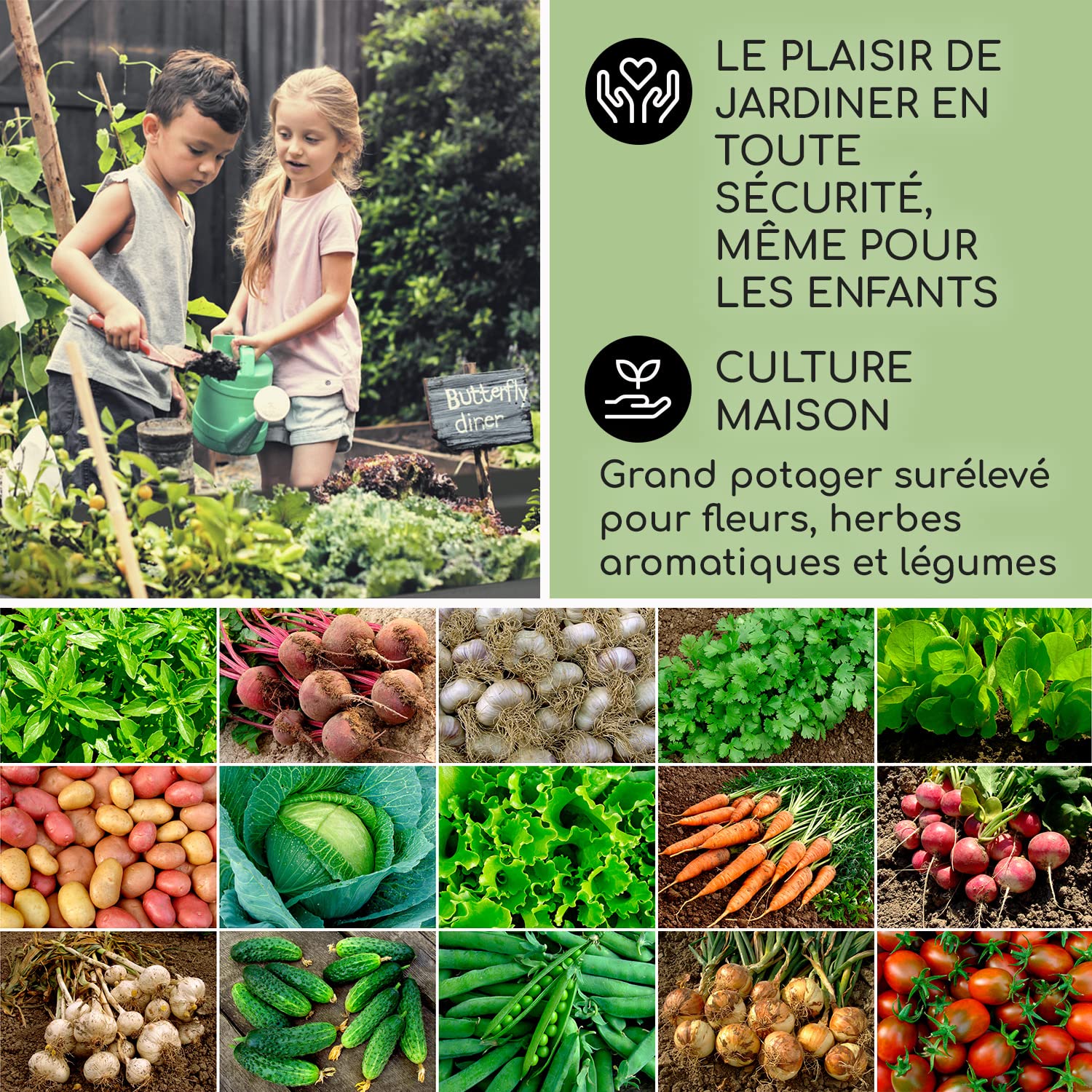 blumfeldt Jardiniere sur Pieds, Espace Potager sur Pied Jardinage Extérieur, Potager Surélevé en Hauteur, Sureleve Exterieur Jardin et Balcon, Bac Pied en Acier, 804L, 1,6 m