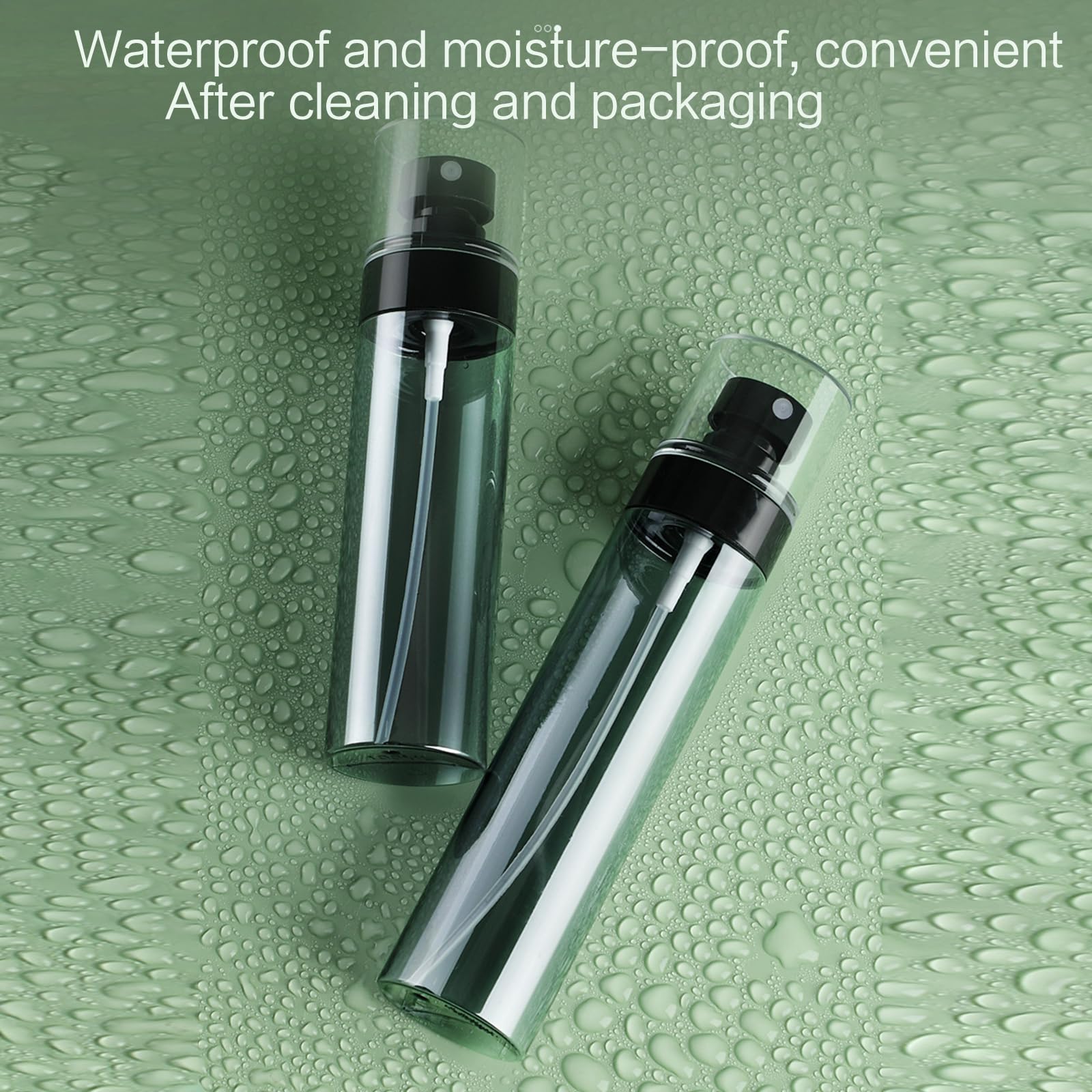 10 x Sprühflaschen, 100 ml, transparent, leer, feiner Reisebehälter, klein, nachfüllbar, auslaufsicher, Reisebehälter, nachfüllbar, Sprühflasche, Flüssigkeitsbehälter