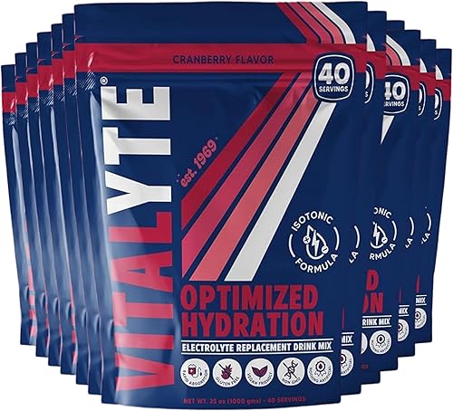 Miniatura 33 de Vitalyte Mezcla de bebida en polvo de electrolitos, mezcla de hidratación de electrolitos isotónicos, paquete de caja (6 unidades, ponche de frutas)