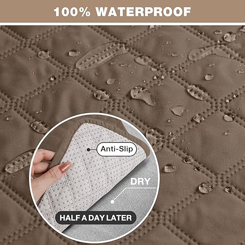 Miniatura 2 de TAOCOCO Funda impermeable para sofá reclinable de 3 plazas, funda de sofá para mascotas para sillón reclinable de 3 asientos, funda de sofá