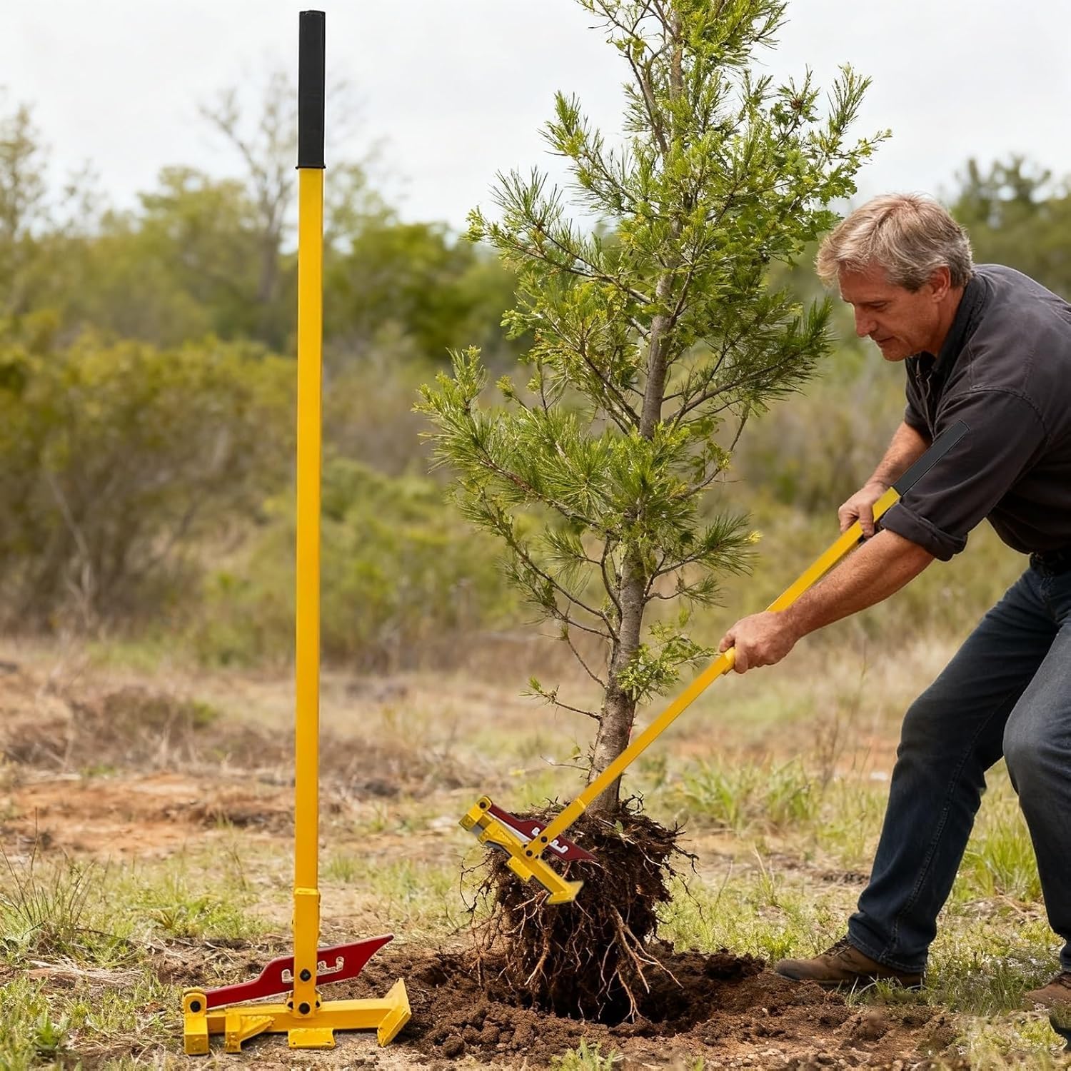Utensile per rimuovere ceppi e radici di alberi e recinzioni