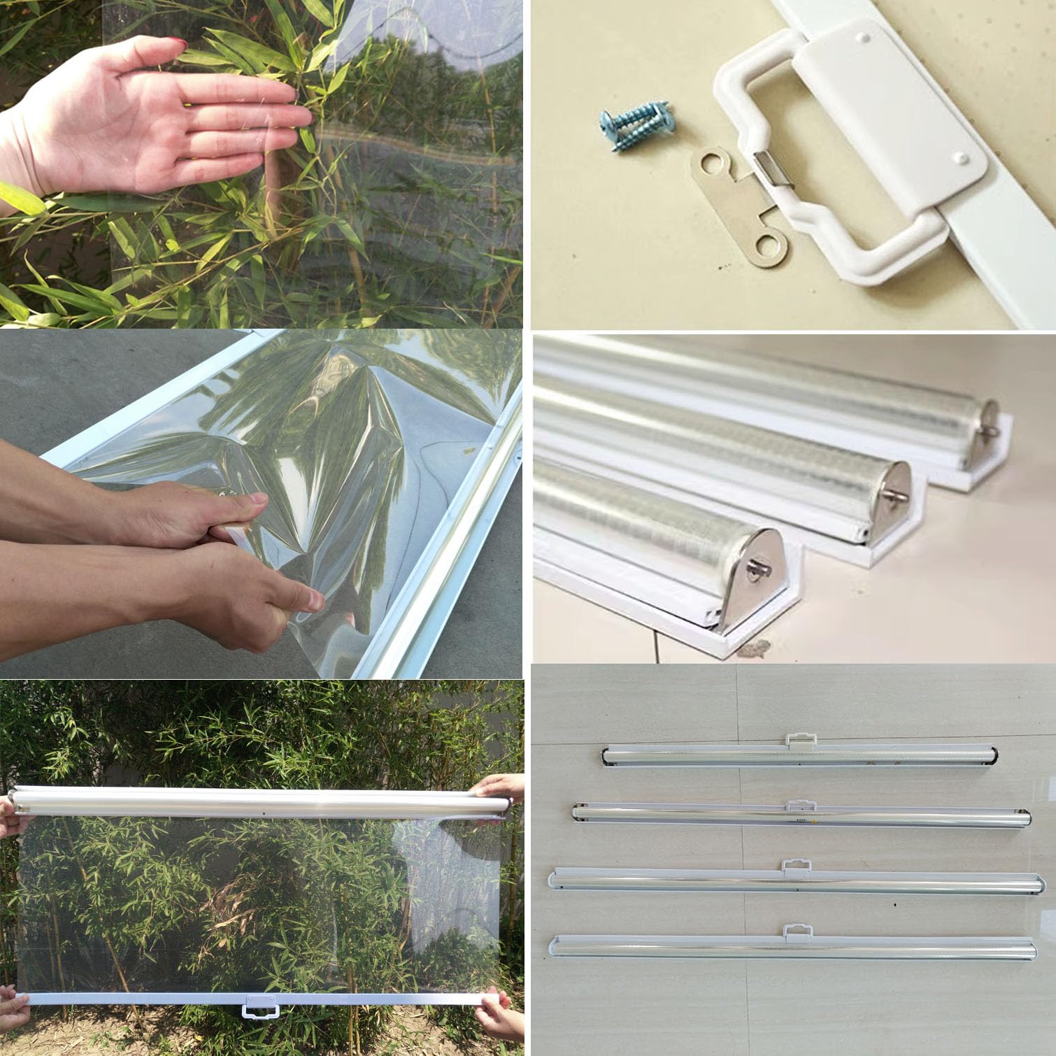 Tenda A Rullo Trasparente PE 110x150cm - Schermo Divisorio Per Frigoriferi, Vetrine - Foto 11