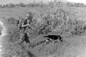 History Galore 20"x30" Gallery Poster, SP4 Bealock and scout dog Chief on patrol in Vietnam