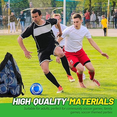 Miniatura 5 de Realspring Deflated Soccer Balls Bulk with Pump Bag Operation Christmas Official Size Football for Youth Outdoor Outside Sport Training Gift