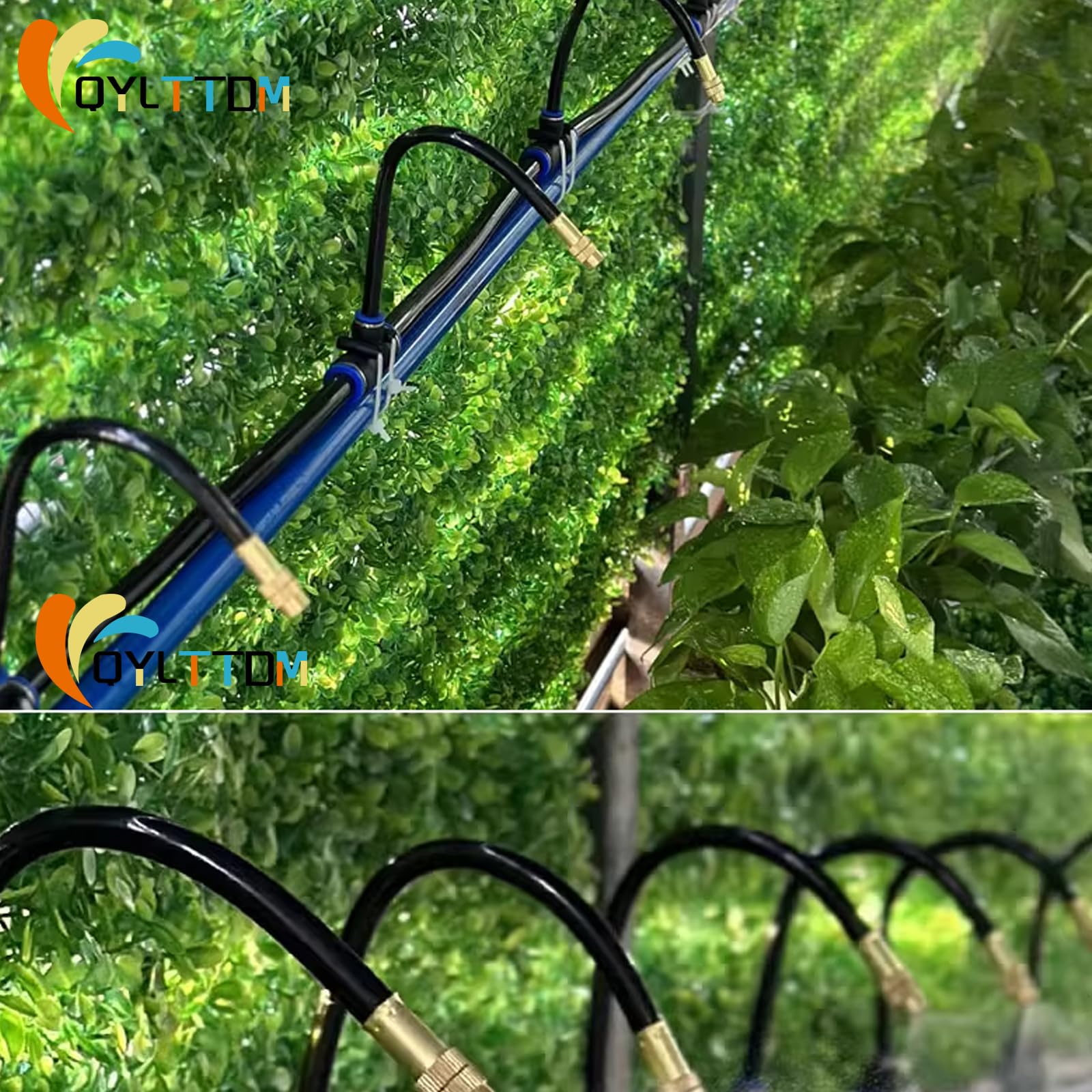 TYH Kit per Sistema di Irrigazione, Sistema di Irrigazione Automatico da Giardino Curvo a 360°, Sistema di Irrigazione a Goccia Automatico, Ugello Flessibile Regolabile, Sistema di Irrigazione