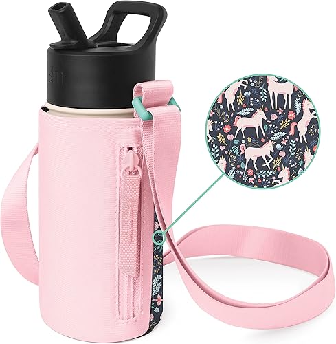 Miniatura 2 de Simple Modern Bolso bandolera para botella de agua para niños con correa ajustable Soporte para botellas Bolsa cruzada para caminar, senderismo y