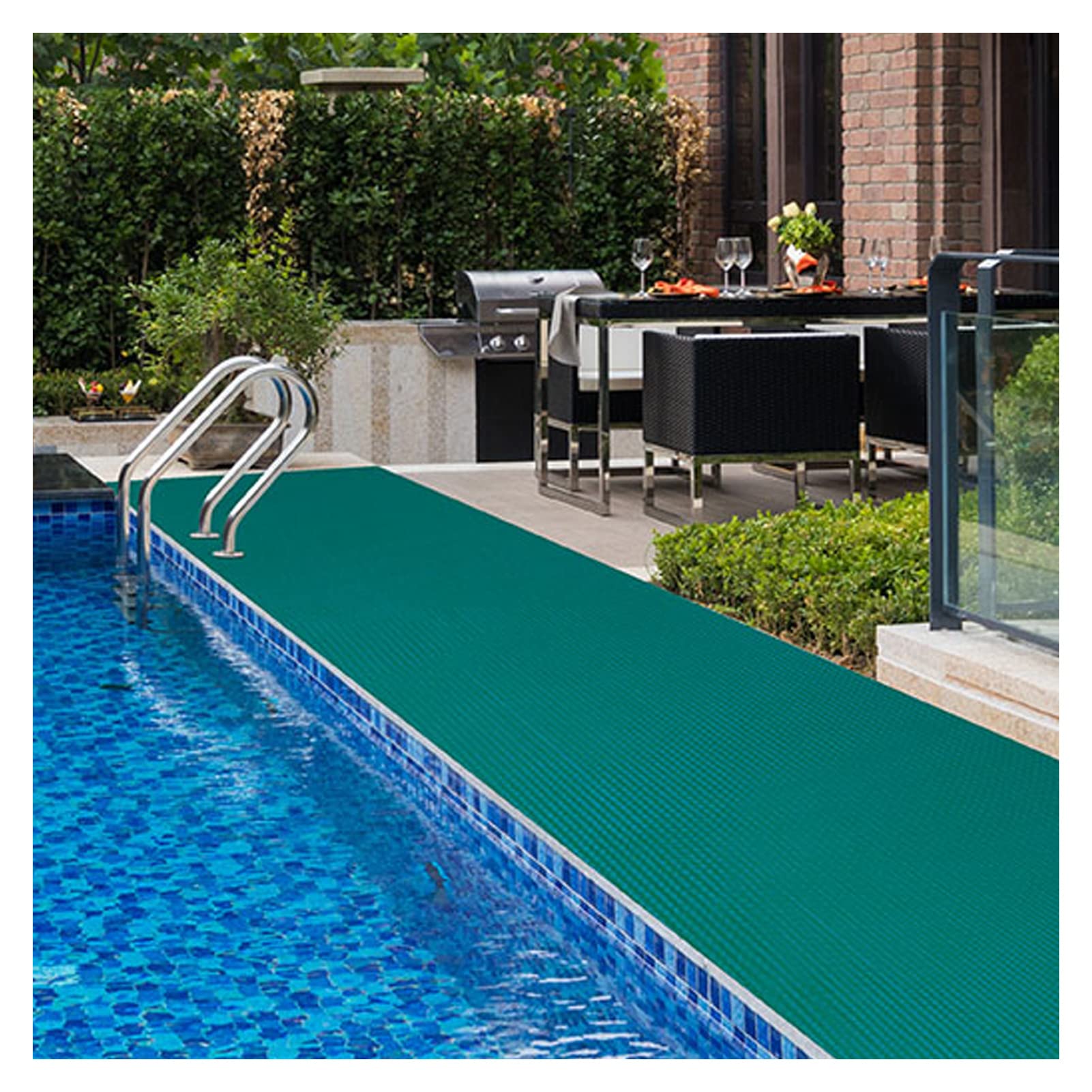 Tappetino di Drenaggio Antiscivolo 3x6.5ft (0.9x2m) Tappetino per Pavimento Commerciale Tappetino da Bagno in PVC Anti-Fatica per Piscina Docce Sala Servizi Igienici Ristorante Garage Zerbino,Rojo