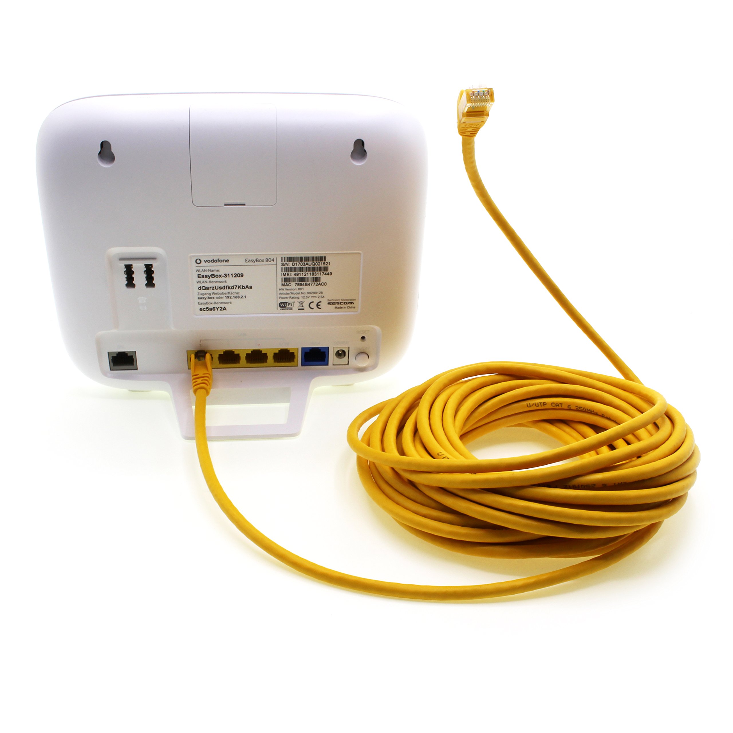 1aTTack.de 5m - gelb - 1 Stück - CAT.6 CAT6 Ethernet-Lan-Netzwerk-Kabel 1000 Mbit/s Patchkabel – Bild 7
