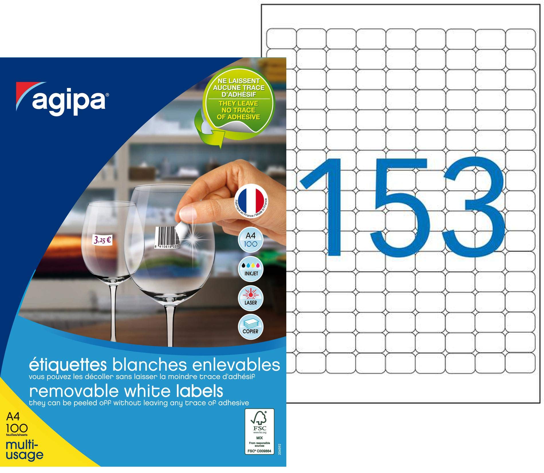 160 Etichette Adesive Bianche 56x16 Mm - 10 Fogli Con Angoli Arrotondati, Per Scrivere Con Qualsiasi Penna - Foto 10